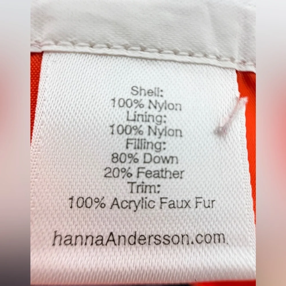 Hanna Andersson Baby Down Bunting Snowsuit Gray Faux Fur Hood Newborn NB